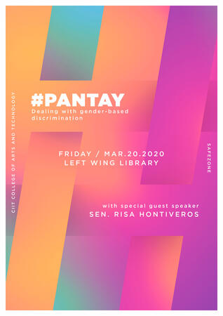 #PANTAY - School event poster for Safezone (CIIT&#39;s LGBTQIA+ Organization)