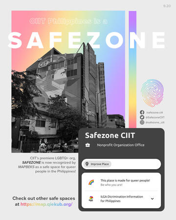 Mapbeks - Social Media Post for Safezone (CIIT's LGBTQIA+ Organization)